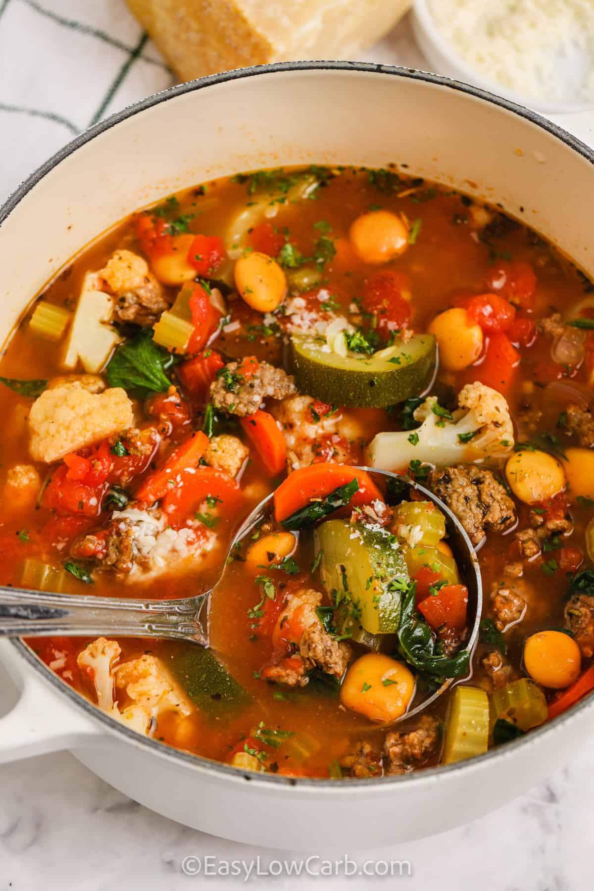 ingredients for keto minestrone soup
