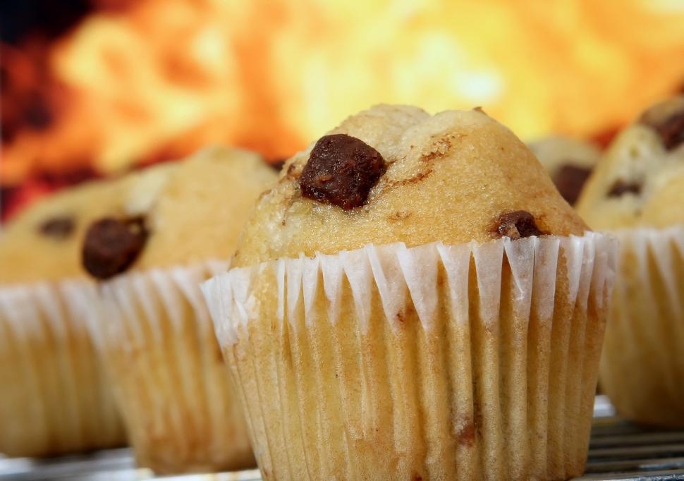 Close up shot of Sweet Beer Pretzel Muffins on wire rack