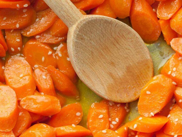 close up of ginger, carrots and other ingredients