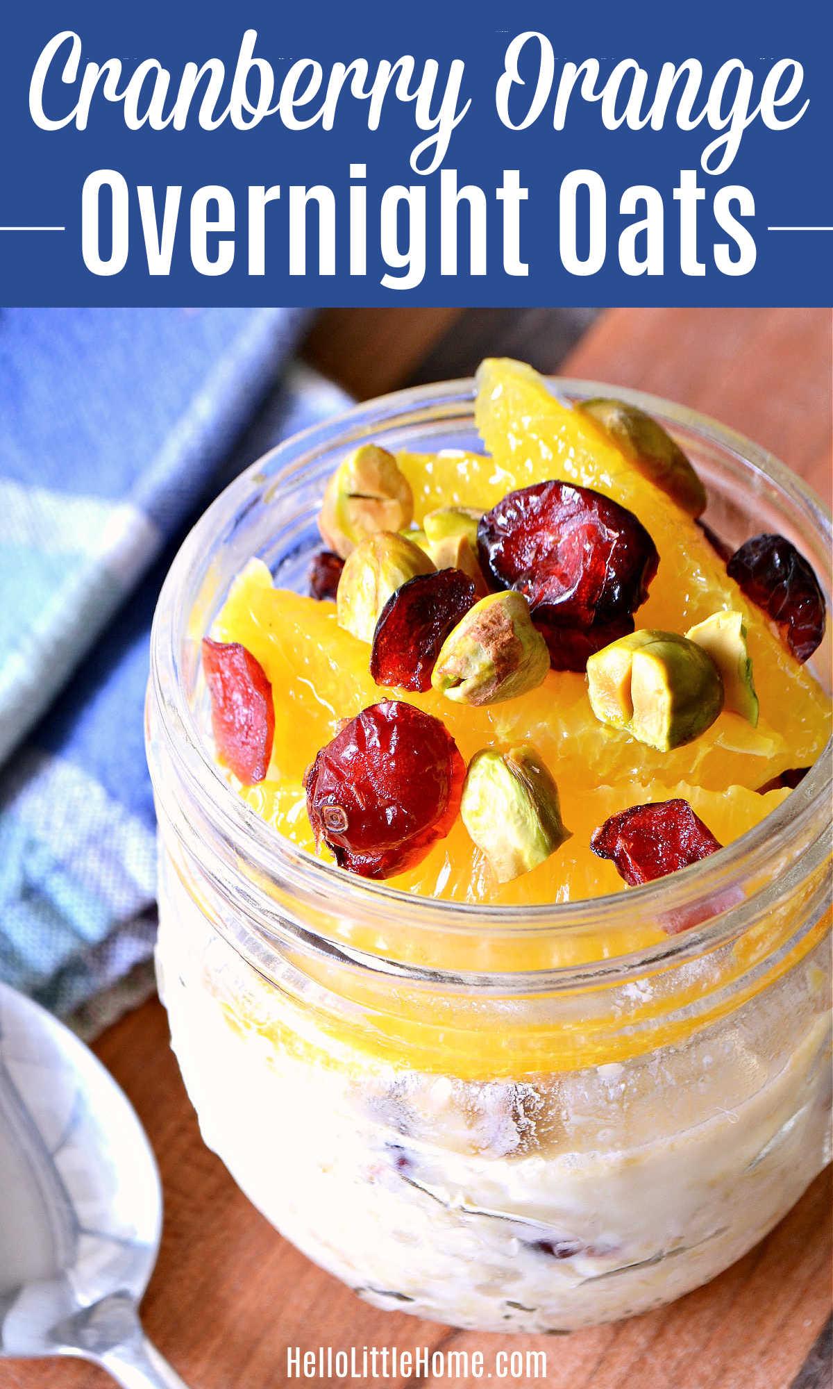 A person enjoying a bowl of cranberry orange overnight oats in a sunlit kitchen
