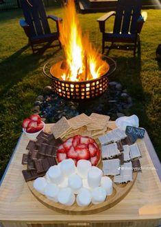 birthday bonfire pizza on an outdoor grill