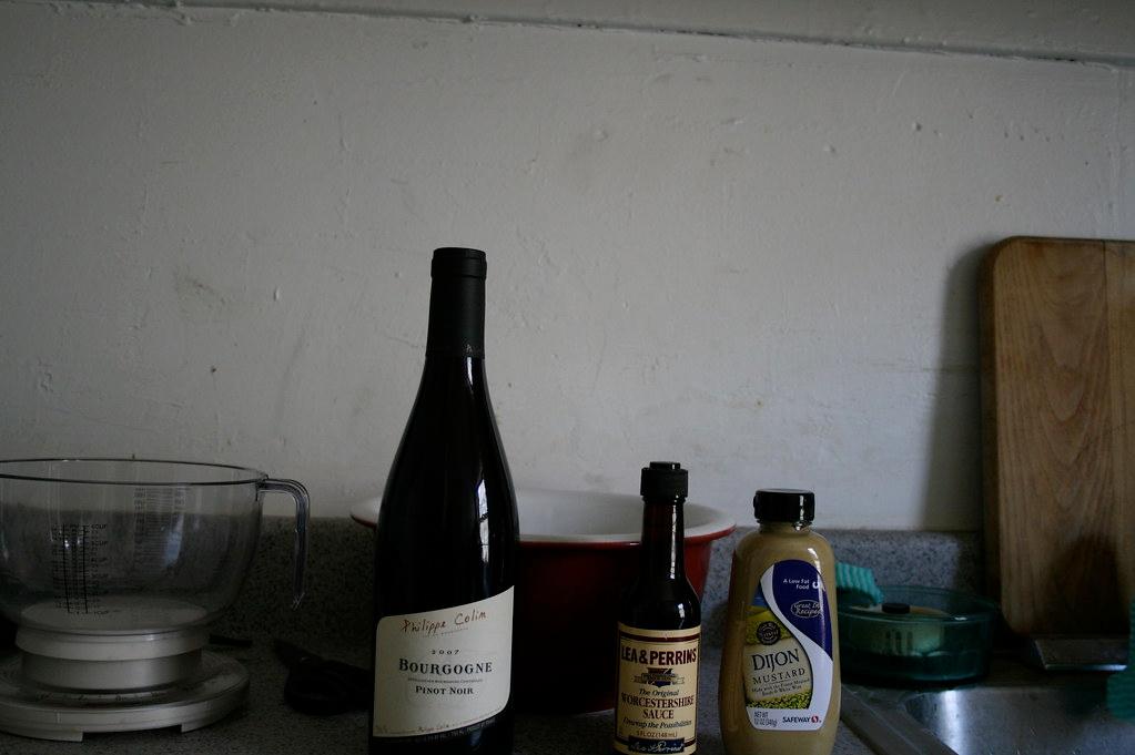 Close up of the marinade ingredients