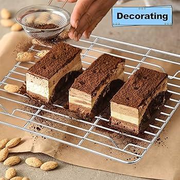 Date and walnut injera bread cooling on wire rack