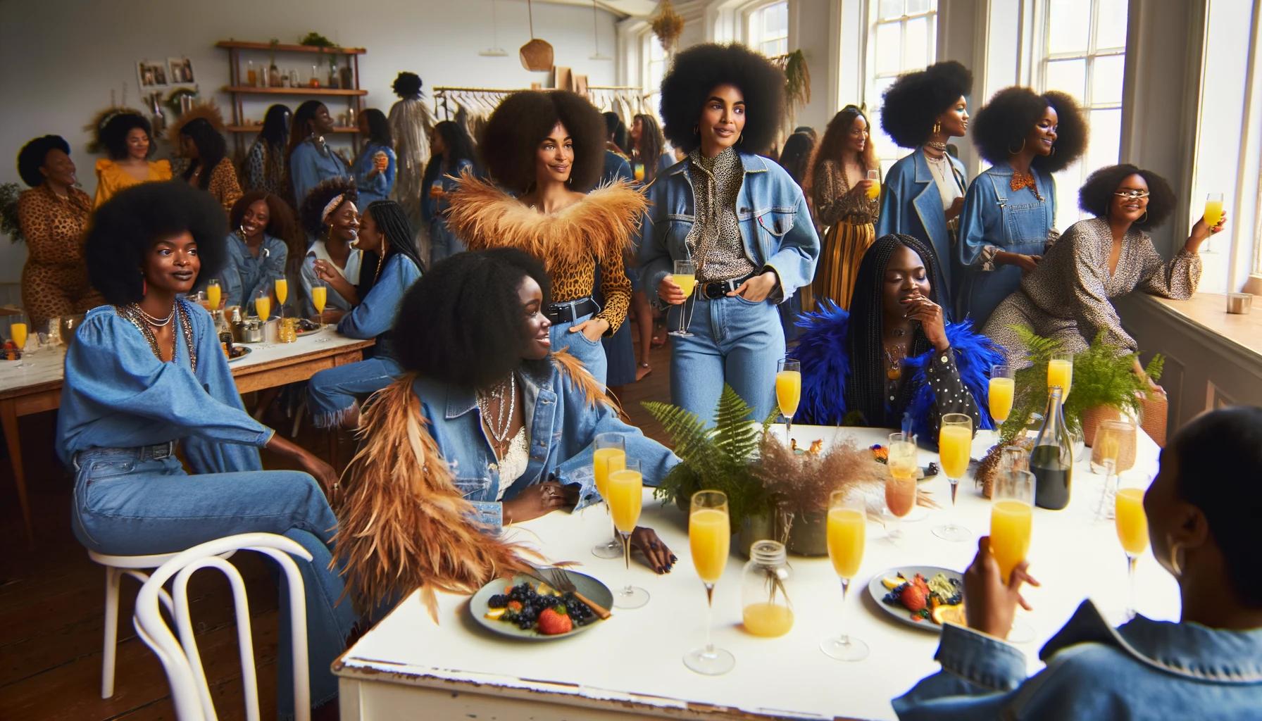 A group of friends enjoying mimosas at a brunch