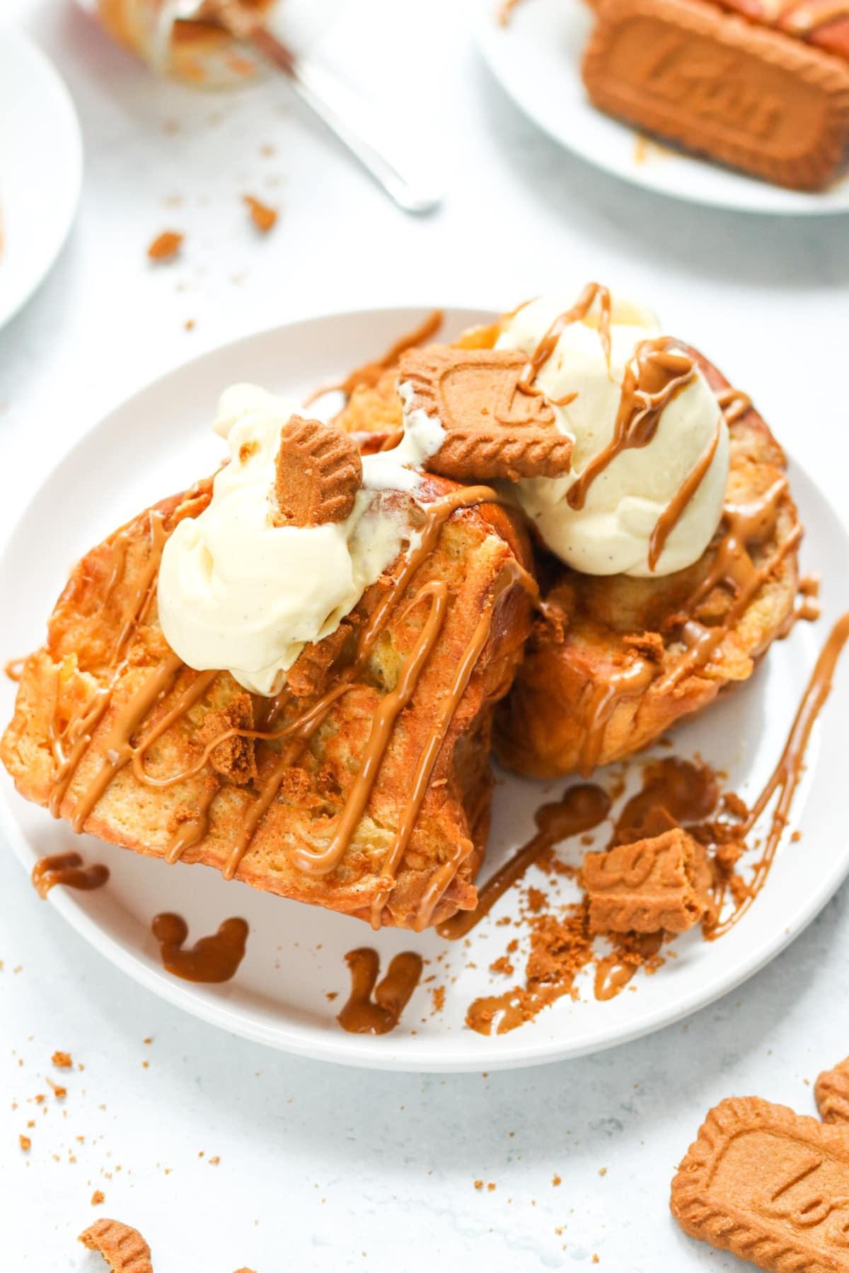 A bowl of the Biscoff French toast batter