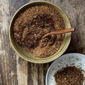 Close-up of the coffee rub ingredients