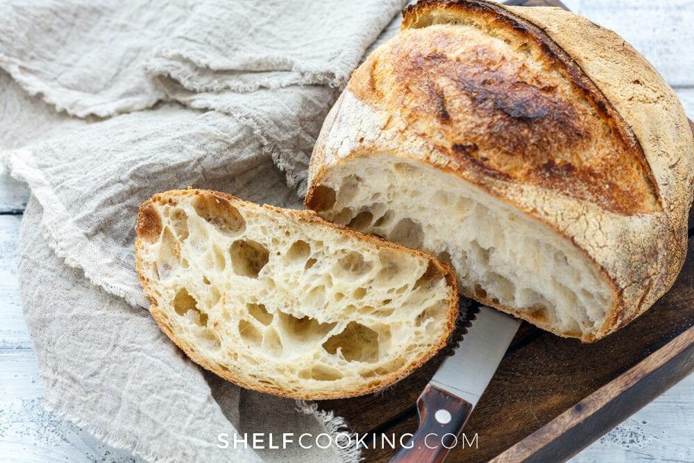 Rustic loaf of homemade bread