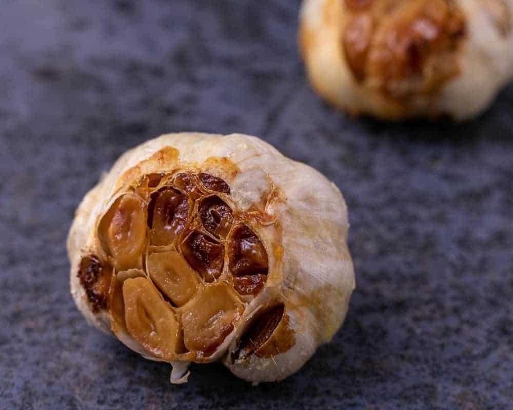 Close-up of roasted garlic cloves