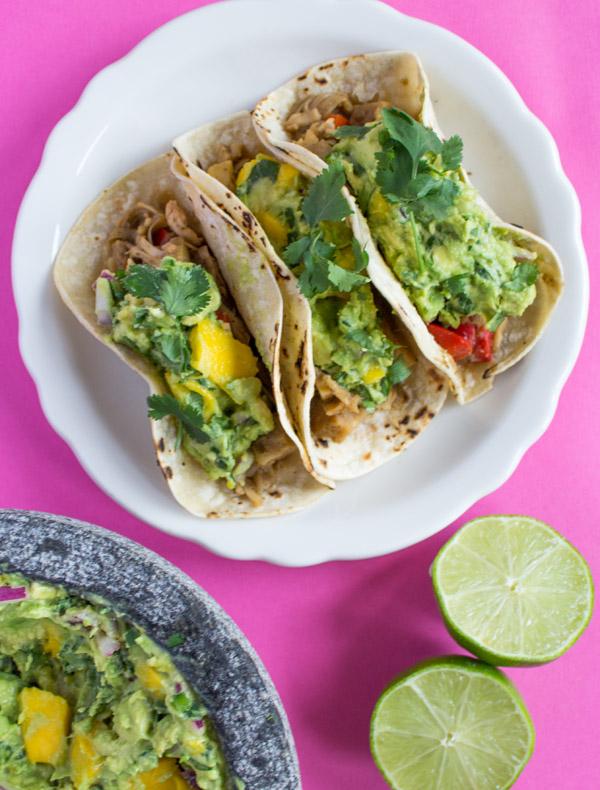 Caribbean jackfruit taco bowl being held in someones hands