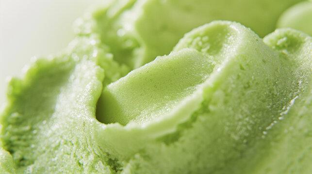 Close-up shot of the creamy puree, highlighting its color and texture
