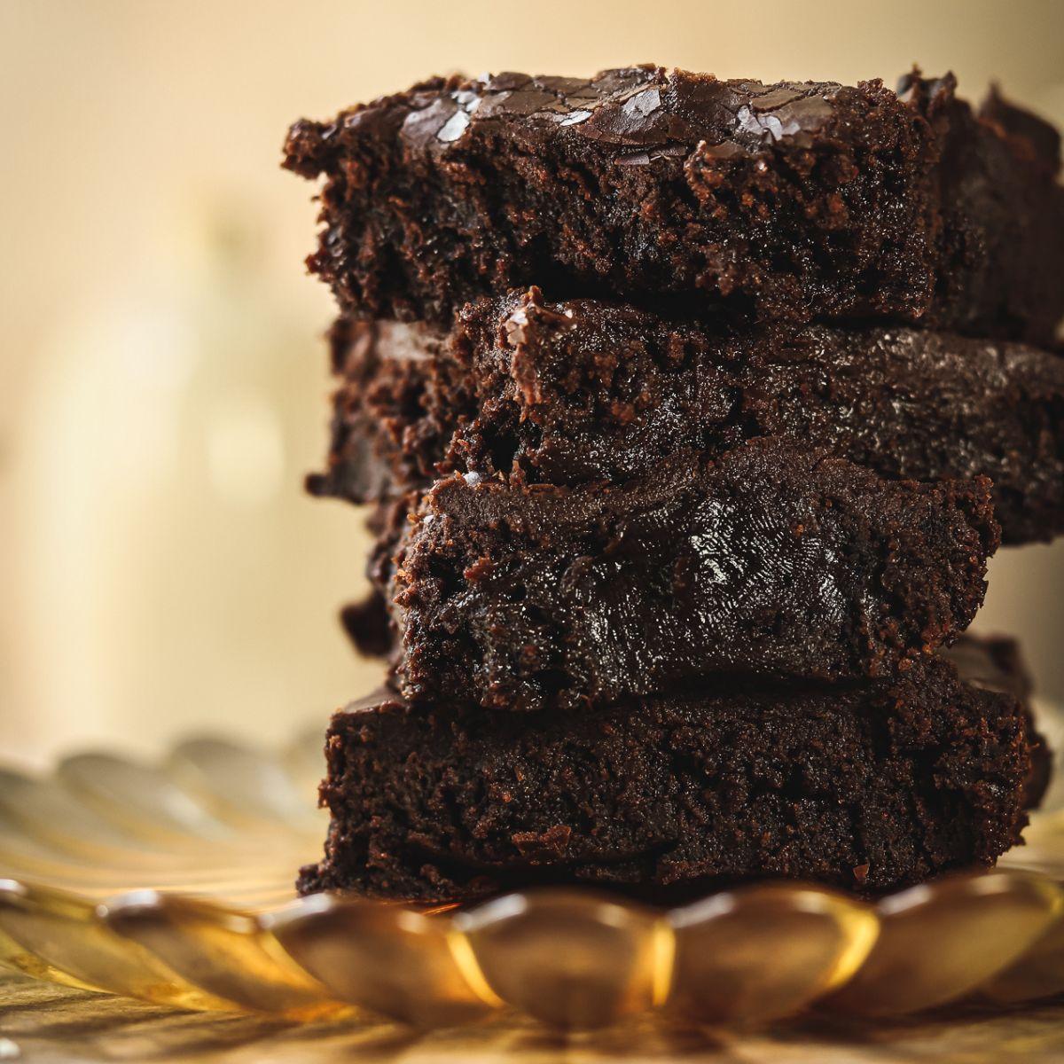 Gooey, decadent brownies with a creamy texture