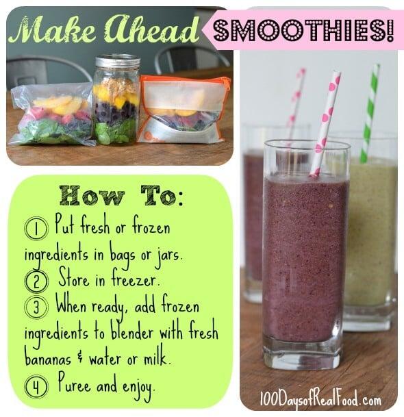 a person quickly preparing a rice syrup solids almond power smoothie in a busy morning kitchen