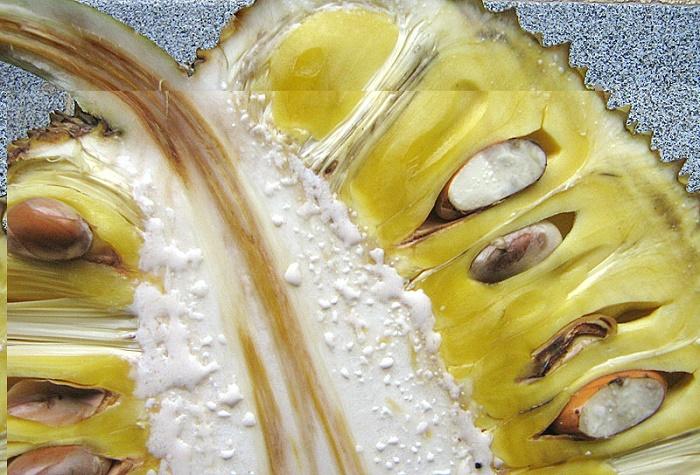 Close up of the jackfruit mixture being prepared