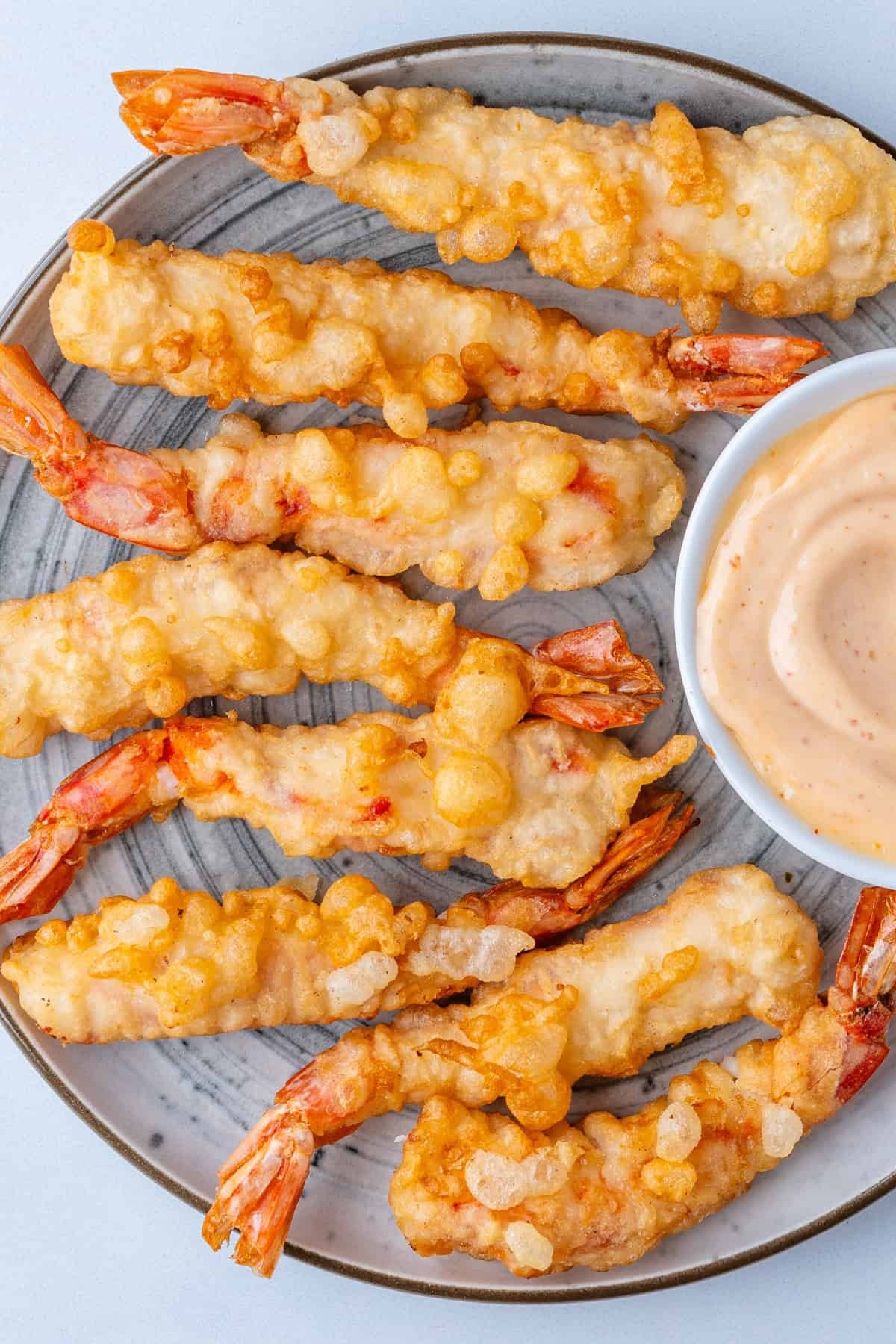 Bufflehead Tempura with Shrimp served on a plate