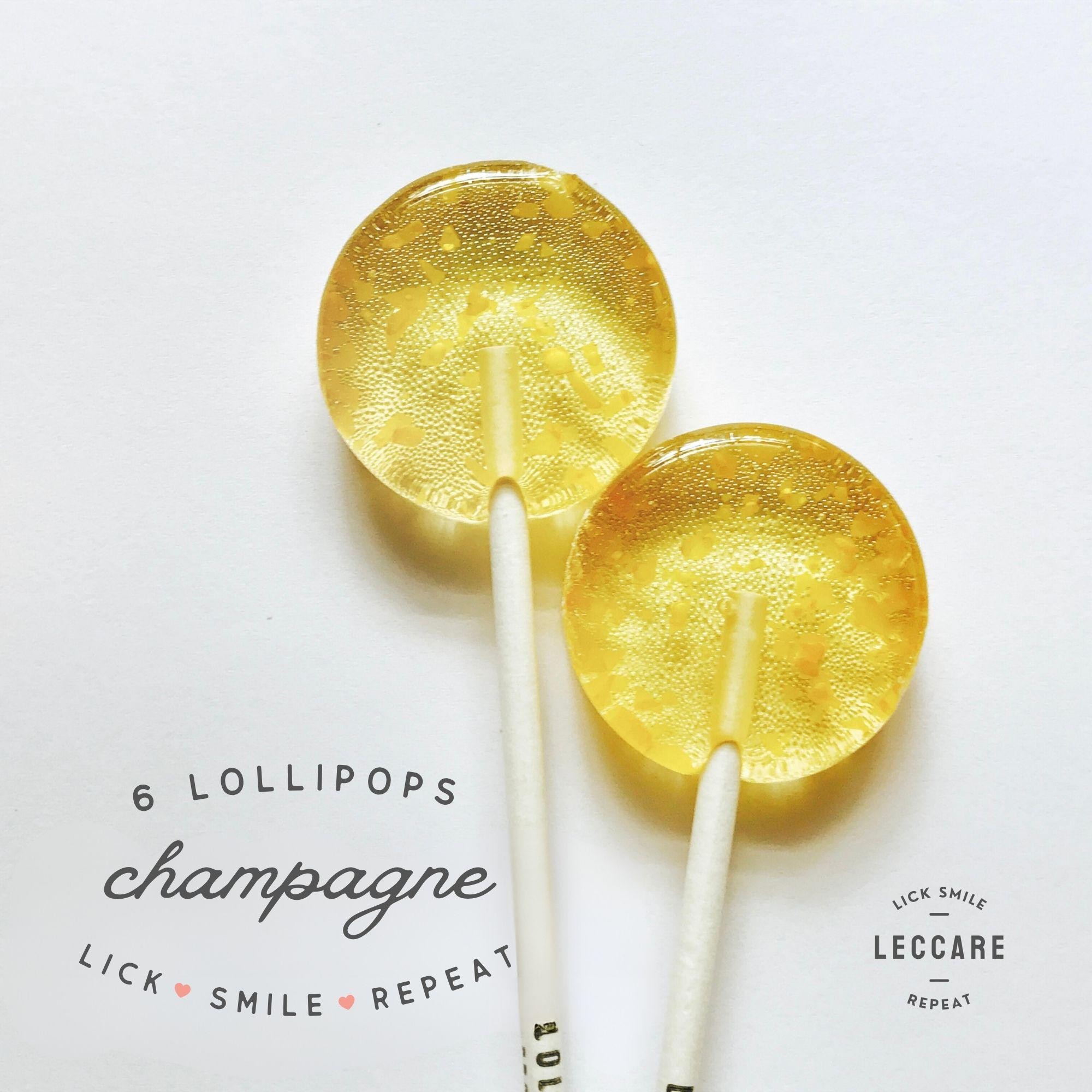sparkling champagne lollipops with edible gold glitter