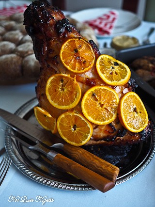 festive ham with orange-clove glaze
