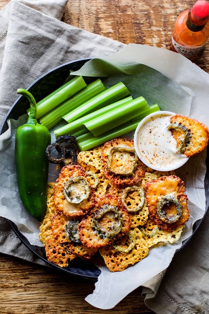 jalapeno keto crackers on a wooden board