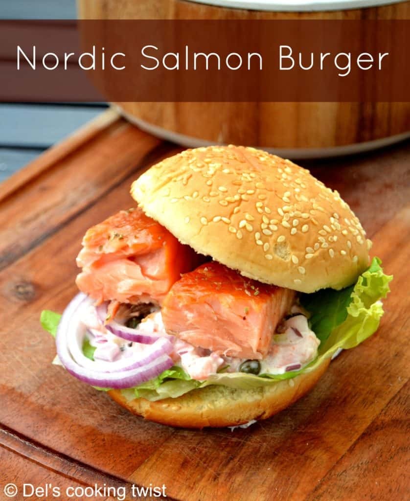 Nordic Salmon Burgers with Lingonberry Aioli