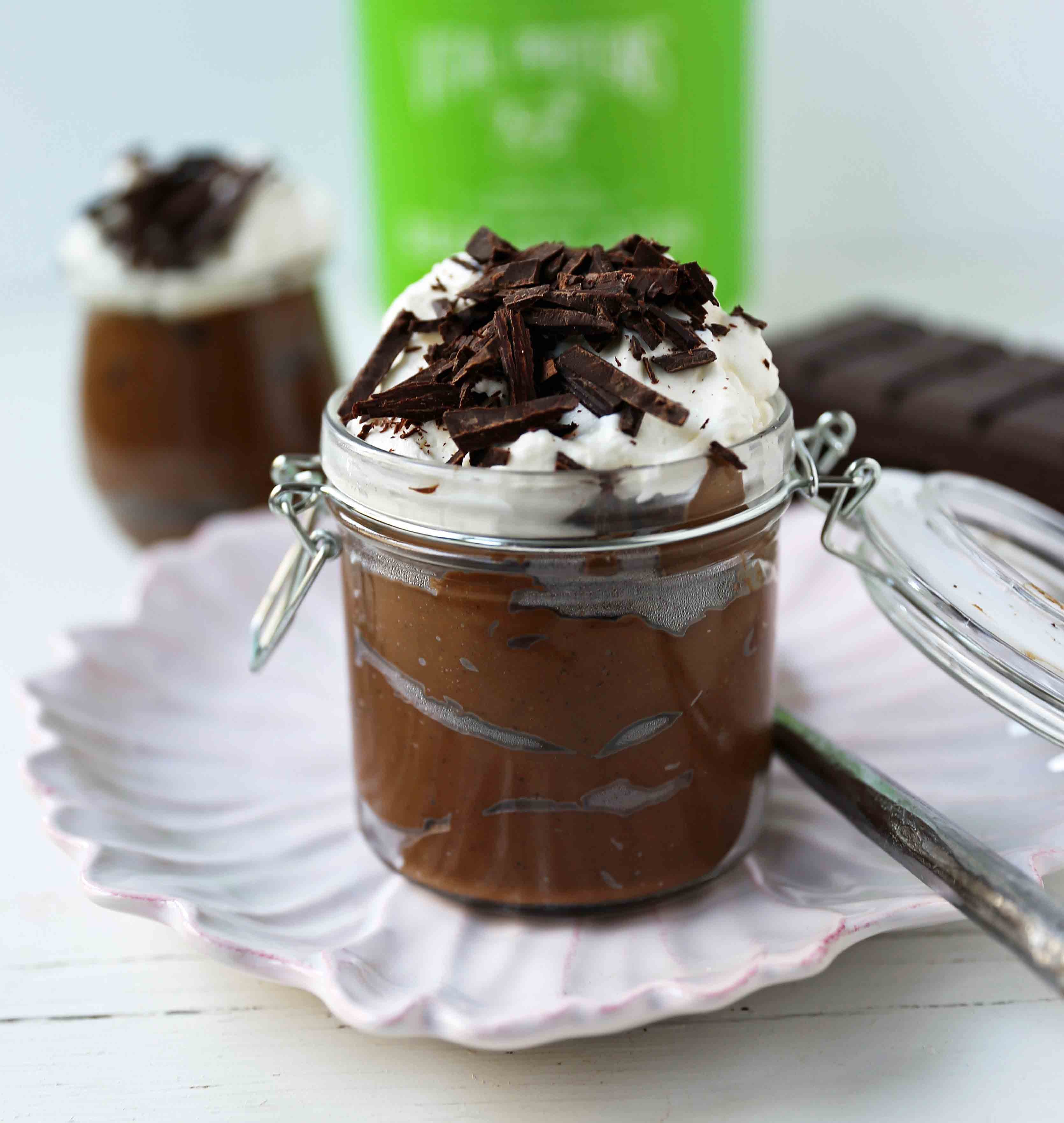 rich chocolate avocado mousse in a modern setting