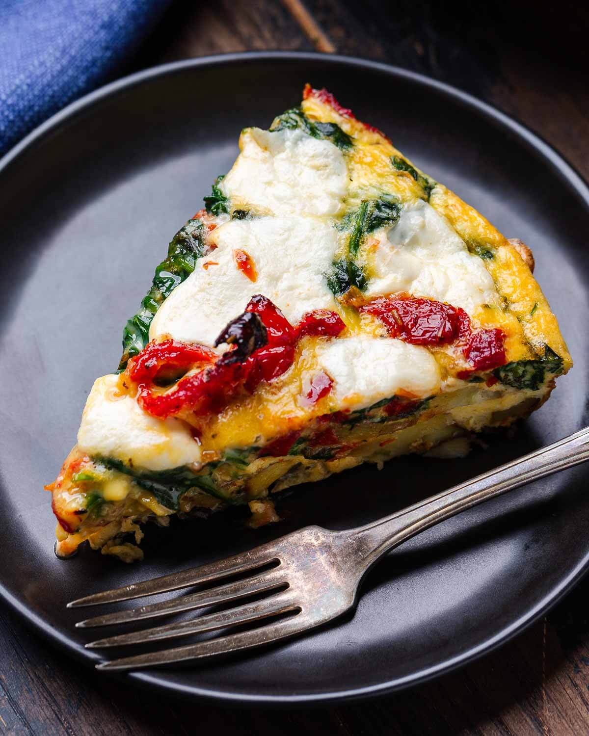 sun-dried tomato and mozzarella frittata